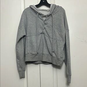 FP Movement Gray Oversized Long Sleeve Hoodie